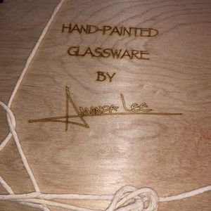 Hand painted Pittsburgh glassware